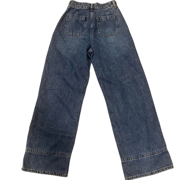 NWT Habitual Cinched Waist Pleated Wide Leg Jean - Picture 3 of 4